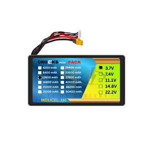 Crocks Pack 3.7V 12600mAh li-ion NMC Drone Battery Pack INR 21700 Molicel 1S3P 11C Discharge