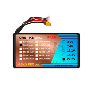 Crocks Ultra 22.2V 8400mAh 6S Drone Battery Pack 6S2P 168A Discharge Li-Ion NMC 42A