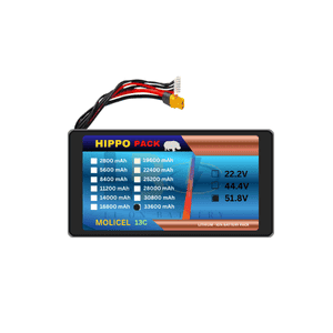 Hippo pack Molicel 51.8V 33600mAh 14S Drone Battery Pack 14S12P 435A dischage Li-ion P28A Discharge Li-Ion P28