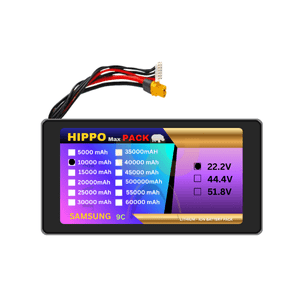 Hippo pack Samsung INR 21700 50S 22.2V 10000mAh 6s2p 90A Discharge Li-ion Agriculture Drone Battery Pack