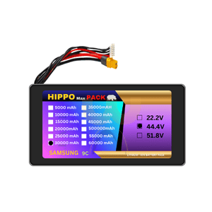 Hippo pack Samsung INR 21700 50S 44.4V 30000mAh 12s6p 270A Discharge Li-ion Agriculture Drone Battery Pack