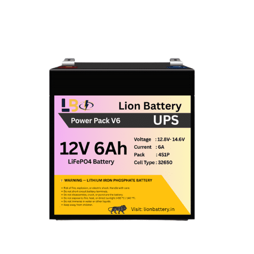 Power Pack V6 12V 6Ah UPS LiFePO4 Battery – Reliable Backup for Online UPS | Power Pack