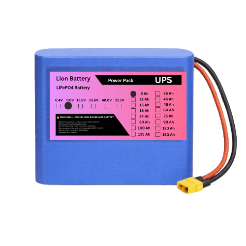 Power pack LiFePo4 3S 9.6V 6000mAh 3S1P 3C with BMS 18A Discharge LFP Battery pack