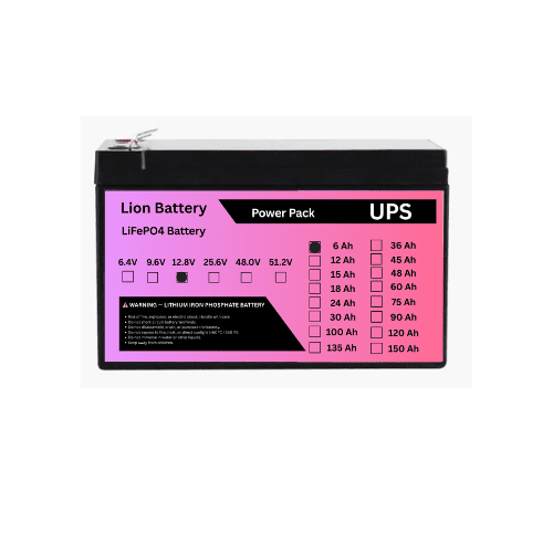 Power Pack 12V 6Ah UPS LiFePO4 Battery – Reliable Backup for Online UPS