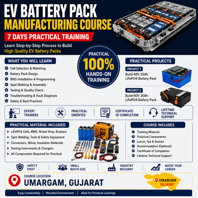 EV Battery Pack Manufacturing Course | 7 Days Practical Training