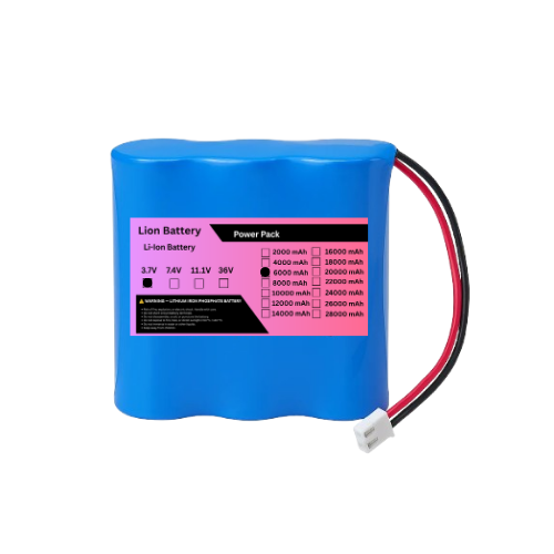 Power Pack 3.7V 6000mAh 1S3P 1C BMS 2A Lithium-Ion Rechargeable NMC Battery Pack