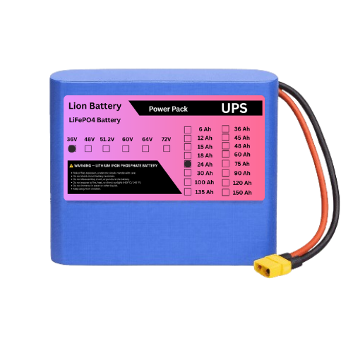 Power Pack LiFePO₄ 12S 36V 24000mAh 12S4P 3C Discharge LFP Battery Pack