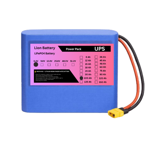 Power Pack LiFePO₄ 2S 6.4V 100Ah Prismatic LFP Battery Pack
